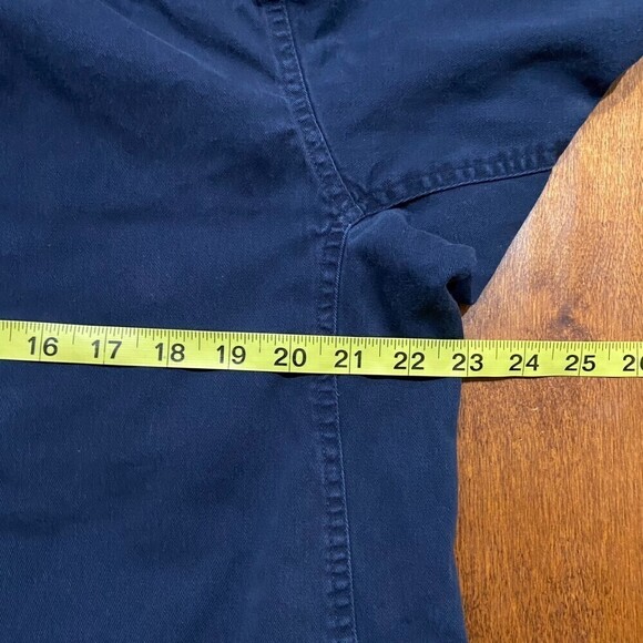 Wrangler Riggs Workwear Thick Navy Blue Button Down Shirt Cotton Men's Large - Picture 6 of 7